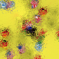 Yellow colorful splashes abstract colorful background with splashes