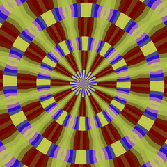 Blue red yellow textile abstract background with circles