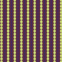 Purple yellow lines seamless pattern with shapes