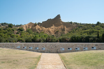 Commemorative Site view in Gallipoli, April 25 is the day of national commemoration of the "first world war of 1915" and each year is referred to as "Anzac Day". Canakkale - TURKEY