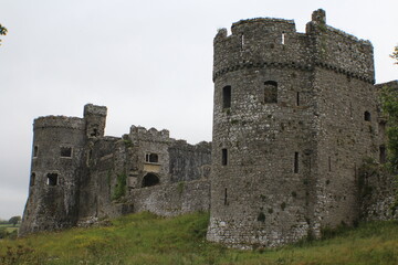 Fototapeta na wymiar Carew Castle Ruins Wales