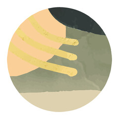 Social media watercolor template element.Trendy hand drawn highlights cover, logo for stories, blogger badges. insta highlights.