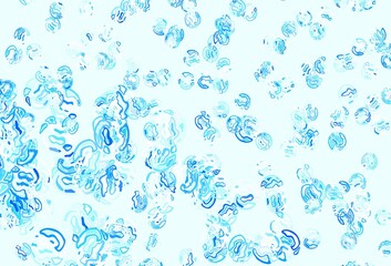 Light BLUE vector texture with abstract forms.