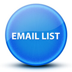 Email List eyeball glossy elegant blue round button abstract
