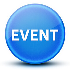 Event eyeball glossy elegant blue round button abstract