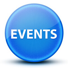 Events eyeball glossy elegant blue round button abstract