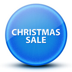 Christmas sale eyeball glossy elegant blue round button abstract