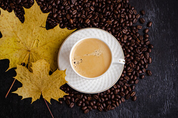 coffee beans, coffee mug