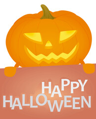 Happy Halloween card. vector illustration