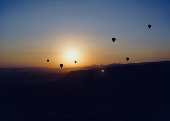 Hot air balloon ride at sunrise in Cappadocia 