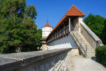 Fototapeta na wymiar Historic city wall of Noerdlingen