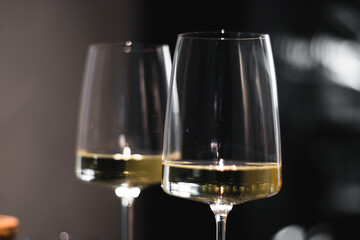 Two glasses of white wine