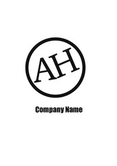 AH,HA,A,H abstract logo letters monograms.