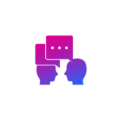 debate, dialogue or talk icon