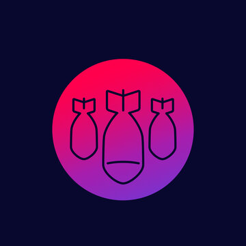 recommend clip art: bombs, bombardment vector line icon