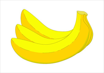 yellow banana fruit vector illustration