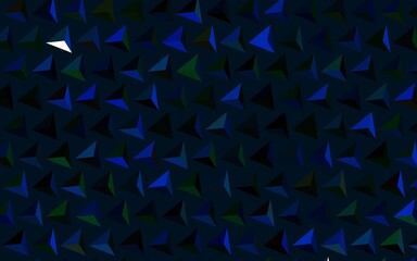 Dark Blue, Green vector template with crystals, triangles.
