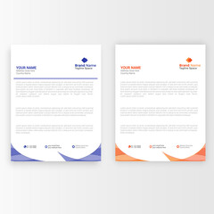 Corporate Creative Modern Letterhead Bundle Design. Template Design.