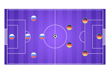 soccer field for mobile game