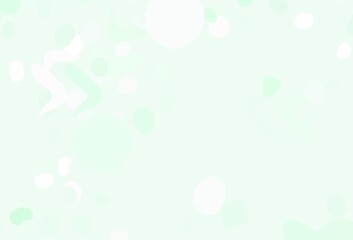 Light Green vector backdrop with memphis shapes.