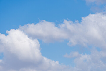 Daylight heavy clouds with blue sky