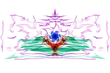Obraz na płótnie Canvas abstract fractal futuristic colourful pattern on white background