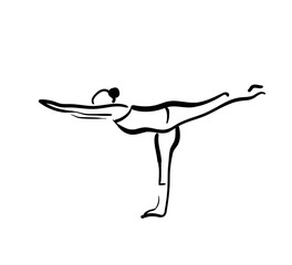 concise drawings depicting yoga poses