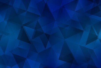 Fototapeta premium Light BLUE vector gradient triangles texture.