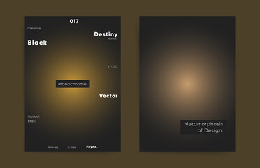 Lens flare light effect black background cover design template. Vector black gradient high tech design for poster, covers, brochures, placard, report. Futuristic trendy graphic design.
