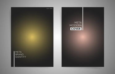 Smooth lamp light effect black background cover design template. Vector black gradient minimal design for poster, covers, brochures, placard, presentation. Futuristic trendy graphic design.
