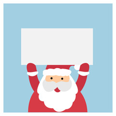 santa claus with blank sign