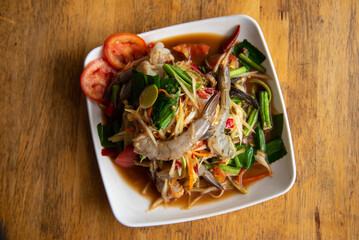 Somtam with Fresh Shrimp