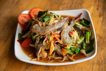 Somtam with Fresh Shrimp