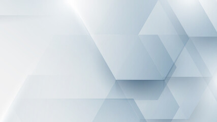 Abstract blue and white hexagon with technology futuristic concept background. Vector illustration