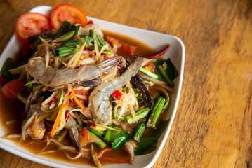 Somtam with Fresh Shrimp