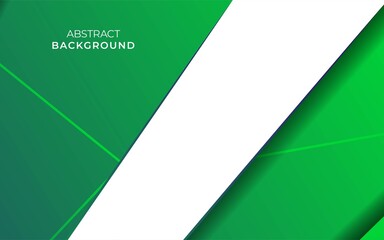 Obraz premium Modern stylish gradient green background with paper effect.