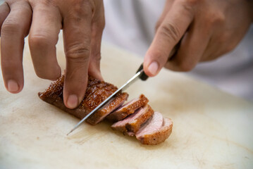 Sliced ​​Roast Duck