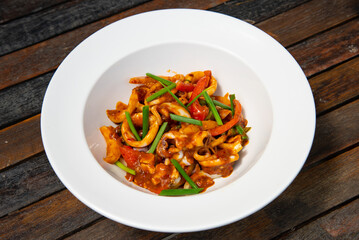 Fried squid with salted egg.