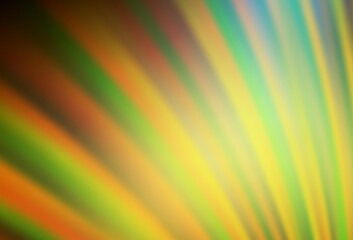 Dark Green, Yellow vector glossy abstract layout.