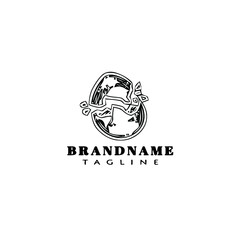 broken egg logo cartoon design template icon black isolated vector graphic