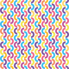 Abstract geometric backgound with colourfull half rings, forming waves. Modern creative festive pattern, texture for wallpaper, home decor, textile, furniture fabric, curtain, wrapping paper, packag