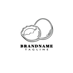 broken egg logo cartoon design template icon style isolated vector illustration