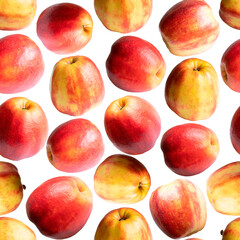Apples seamless pattern. Red apples. 