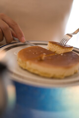 パンケーキと手
