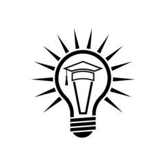 Innovation light bulb icon isolated on white background