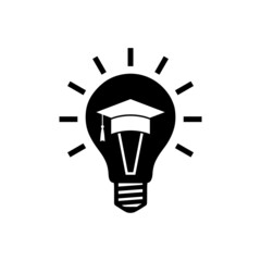 Innovation light bulb icon isolated on white background