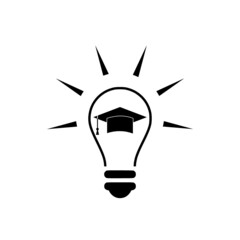 Innovation light bulb icon isolated on white background