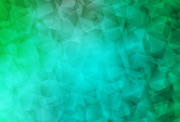 Obraz premium Light Green vector polygon abstract background.