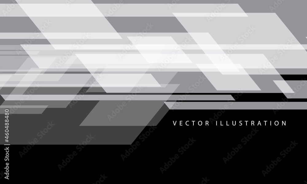Poster abstract white data flow speed on black design modern technology futuristic background vector