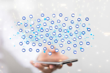 data network 3d digital info